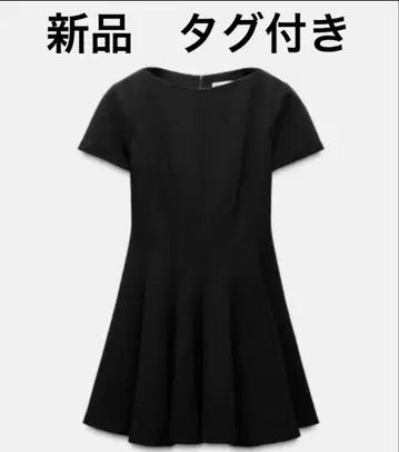 ZARA 고데트 미니 원피스 자라 ZARA 블랙 플레어 드레스