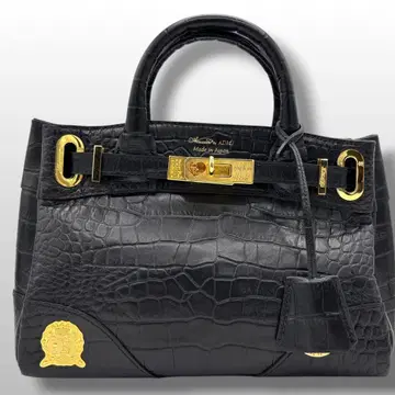새상품급 ADMJ 숄더백 핸드백 2way 악어 엠보싱 블랙