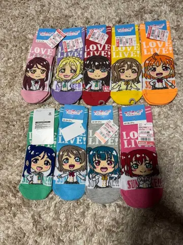 러브 라이브 양말 9족 세트
