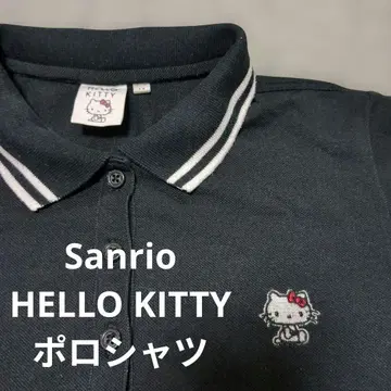 Sanrio 피케 셔츠 HELLO KITTY 블랙
