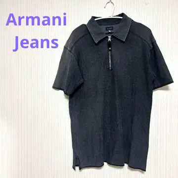Armani Jeans 그레이 집업 피케 셔츠 L