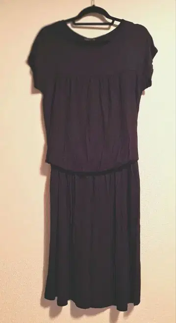 [ agnes b ] 셋업 블랙 스트레치 티셔츠&스커트 T1(S)