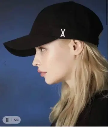 VARZAR 바자르 Stud logo 오버핏 볼캡 블랙