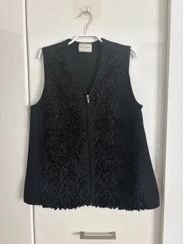 유나이티드 애로우즈 플라워 튤 니트 베스트