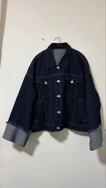 AS KNOW AS PINKY 다크 데님 오버 사이즈 자켓 M