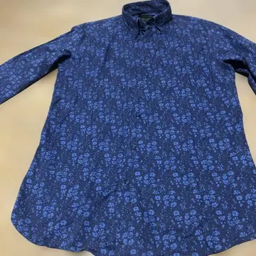 Massimo Dutti 네이비 꽃무늬 긴팔 셔츠