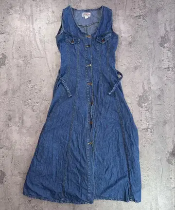 구제 데님 원피스 A라인 성숙/러블리 캐주얼 봄/여름 레이어드