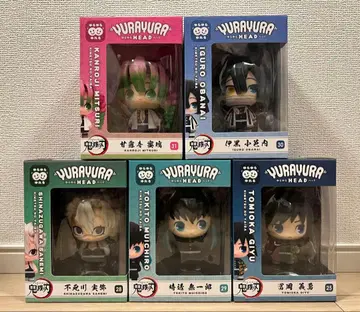 귀멸의 칼날 유라유라 헤드 피규어 5체 세트 묶음 판매