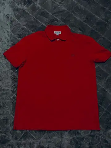LACOSTE 레귤러 핏 피케 셔츠 US-L 레드