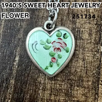 스위트하트 주얼리 꽃 플라워 에나멜 실버 빈티지 목걸이 1