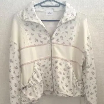 merry jenny floral 숏 트랙 자켓 핑크