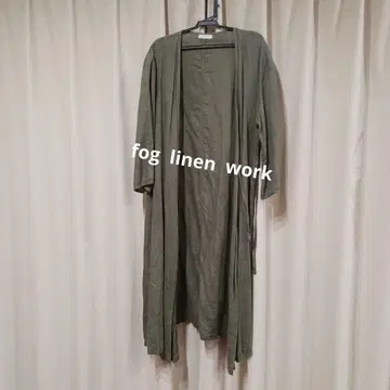fog linen work 올리브색 롱 원피스