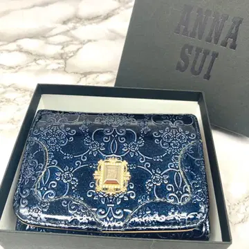 ANNA SUI 안나수이 루미 접이식 지갑 에나멜 네이비