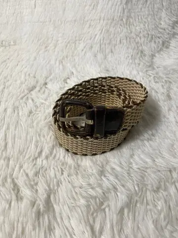 L'AIGLON 레그롱 프랑스제 뜨개질 밴딩 벨트 메쉬 베이지