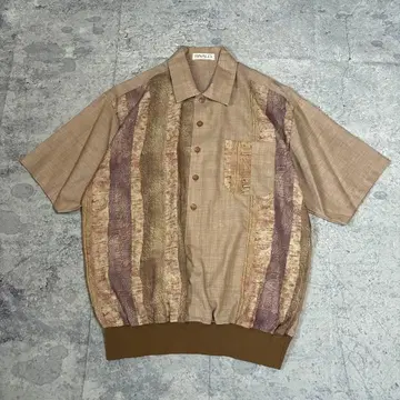 90s 빈티지 레트로 셔츠 베이지 개성파 스트릿 아메카지