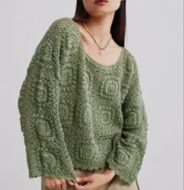 ZARA 크로셰 니트탑, 봄 가을 스웨터