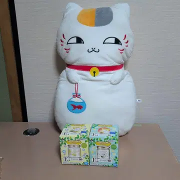 나츠메 우인장 냥코 선생님 봉제 인형과 유리 항아리 세트