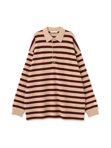 ETRE TOKYO 멀티 보더 니트 폴로