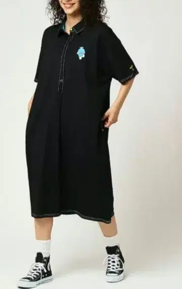 graniph 그라니프 도라에몽 반팔 폴로 원피스 M