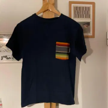 Goodwear S 사이즈 스트라이프 포켓 T셔츠 Wild things