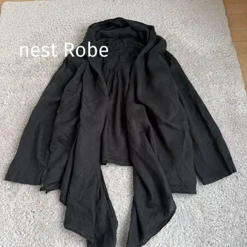 nest Robe 볼륨 숄카라 가운 겉옷 린넨