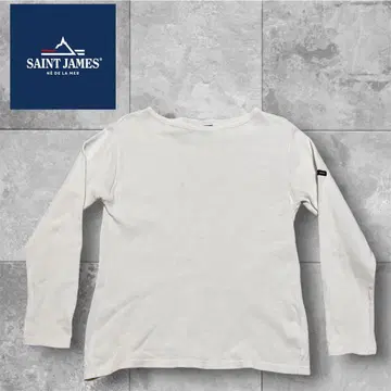 하자품 SAINT JAMES 웨쌍 화이트 보트넥 프랑스제