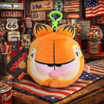 새상품 가필드 봉제 인형 파우치 키링 소품함 아메리칸 잡화