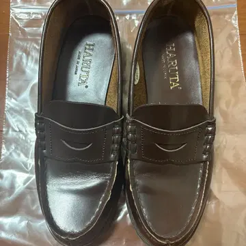 [ 가격 인하 협상 가능 ] 하루타 로퍼 브라운 23cm EE 천연 가죽