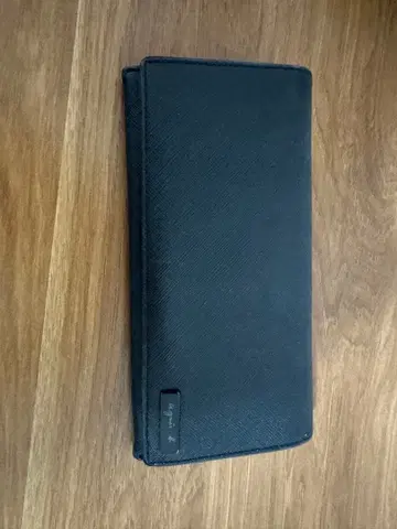 agnes b. 에네스베 장지갑 블랙 가죽 남성용 여성용