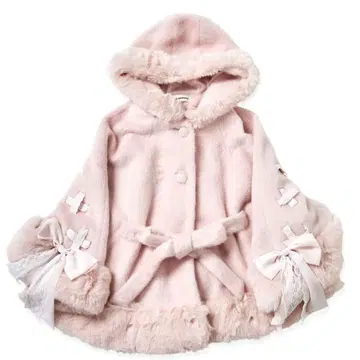 Milky Sugar 리본 판초 코트