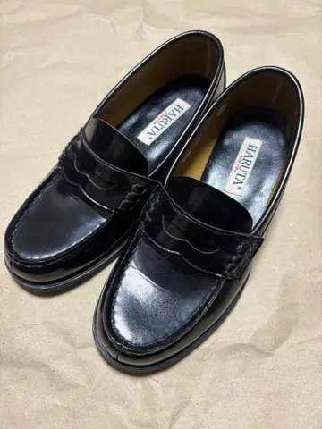 HARUTA 블랙 로퍼 23.5cm