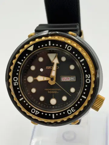 세이코 프로페셔널 다이버 TI/러버 쿼츠 작동