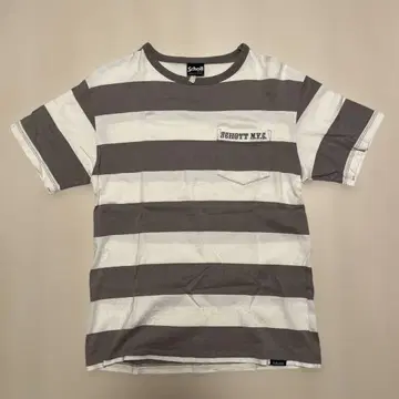 남성용 여성용 Schott 보더T셔츠 S