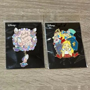 디즈니 원더랜드 앨리스 영 오이스터 컬렉션 핀 배지