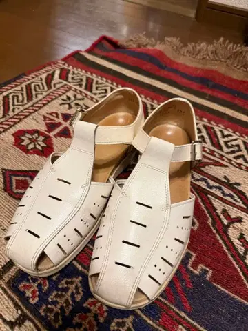체코군 구르카 샌들 화이트 화이트 오픈토 샌들 25.5cm