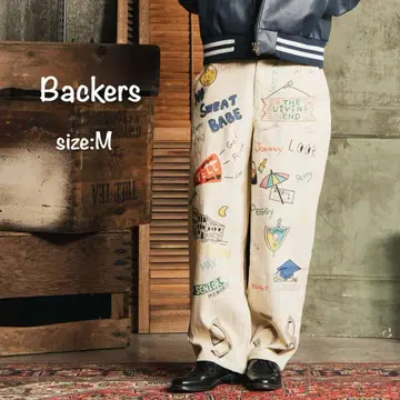 Backers 메모리얼 페인트 디자인 코듀로이 팬츠 바커스