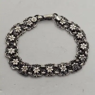 [레어] 빈티지 실버 800 플라워 필리그리 팔찌 은