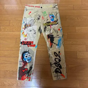 DSQUARED2 디스퀘어드 바지 팬츠 새상품급 페인트 프린트