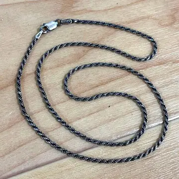 실버 체인 925 프렌치 로프 훈증 가공 45cm