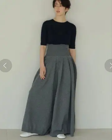 ETRE TOKYO 2way 니트 볼륨 팬츠 S