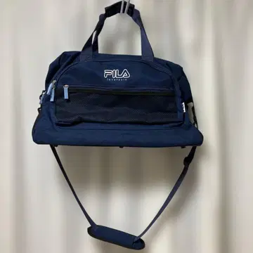 FILA x lovetoxic 콜라보 보스턴 백 네이비 메쉬 파우치 포함