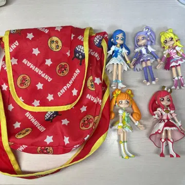 호빵맨 백과 두근두근 프리큐어 피규어 5체 세트