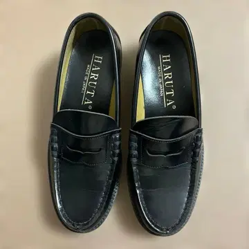 하루타 HARUTA 로퍼 남성용 24.5cm 블랙 (24.5EEE)