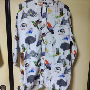 go slow caravan 오리지널 올 패턴 Pt 노카라 셔츠 자켓