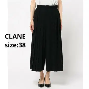 CLANE 사이드 플리츠 가우초 팬츠 클라네 일본제 38 블랙