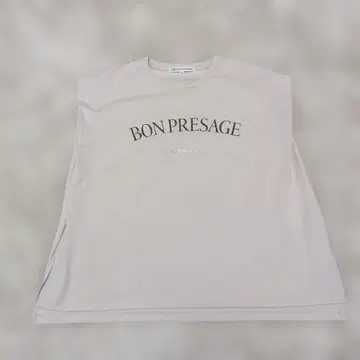 [컨디션 최상] 23구 프린트 프렌치 슬리브 상의 T셔츠 32 베이지