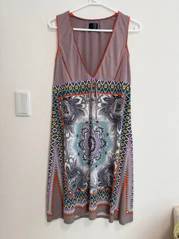 [ 새상품급 ] 부즈루드 에스닉 페이즐리 무늬 튜닉 원피스 FREE