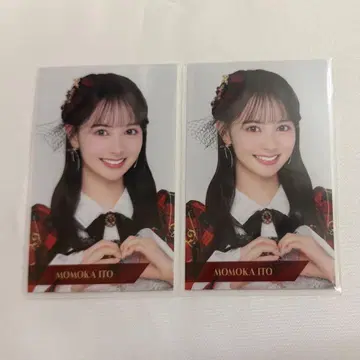 AKB48 이토 모모카 랜덤 하프 사이즈 브로마이드 요리 2장