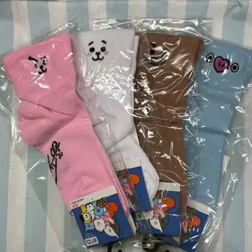 BTS BT21 양말 COOKY RJ SHOOKY MANG 4켤레