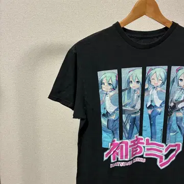 하츠네 미쿠 보컬로이드 T셔츠 블랙 M사이즈